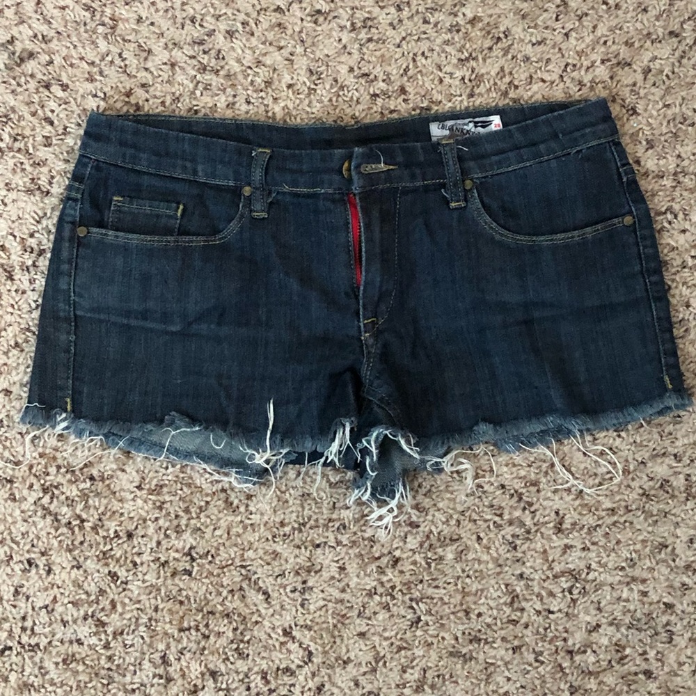 BLANK Cropped Shorts with Studded Pocket